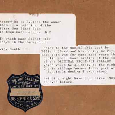 Verso original frame: Note: Item actually dated /21 under window mat