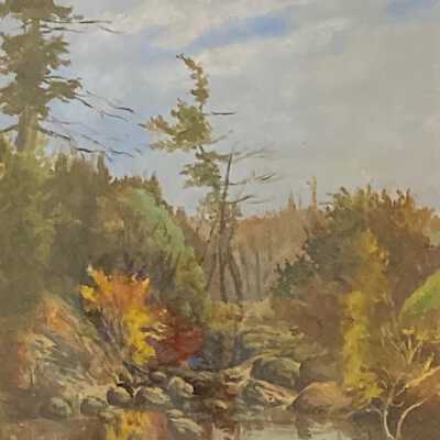 Treed Landscape with Stream
