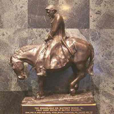 Sir Matthew Baillie Begbie on Horseback; Cariboo Justice. First Chief Justice Crown Colony of B.C.