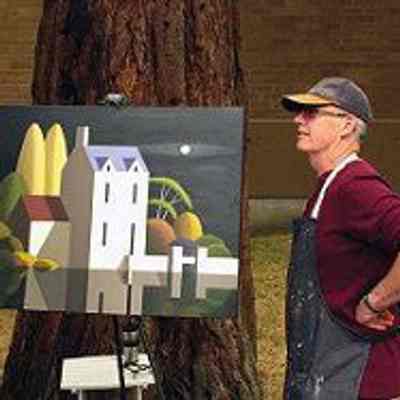 Andy Wooldridge, artist, 2014: From Oak Bay News, "Solo show vet at home in Oak Bay" by Angela Cowan, Oct. 26, 2014