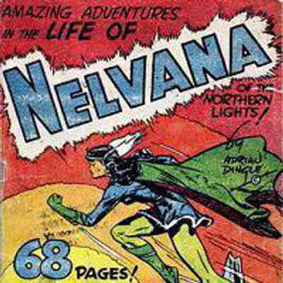 Nelvana, as drawn by artist Adrian Dingle RCA, 1941, reportedly inspired by stories brought back from the Arctic by Canadian Group of Seven painter Franz Johnston (1888-1949)