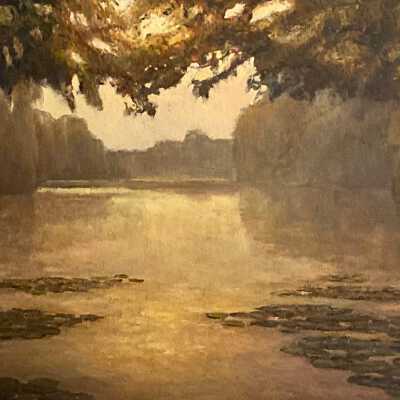 Lakeside Landscape with Overhanging Branches