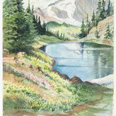 And another view - Mt. Revelstoke, B.C., n.d. Watercolour on paper by Helen May (Nellie) Duke (1889-1980): From Kelowna Art Gallery (Cat. 1987-03)