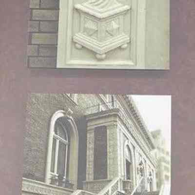 Architectural Detail, Exterior of Union Club, 805 Gordon Street, Victoria, B.C.: Nos. 3-4 (Urn and Main Staircase)