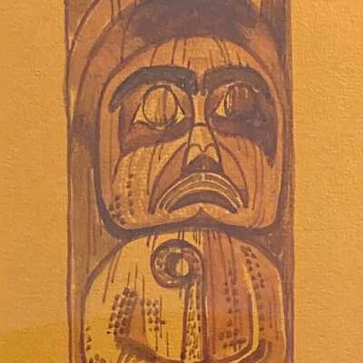 Totem Pole [Man with a Paddle]