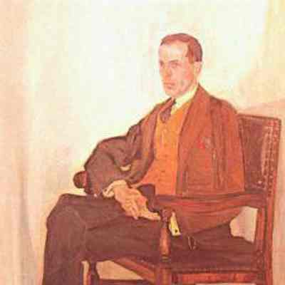 Portrait of Vincent Massey, 1920. Oil on canvas by Frederick Horsman Varley RCA (1881-1969): Charles Vincent Massey (1887-1967) was a life-long patron of
the arts and the first Canadian-born governor general of Canada (1952-59). 
From Collection of Hart House, University of Toronto (Accession HH1920.001)