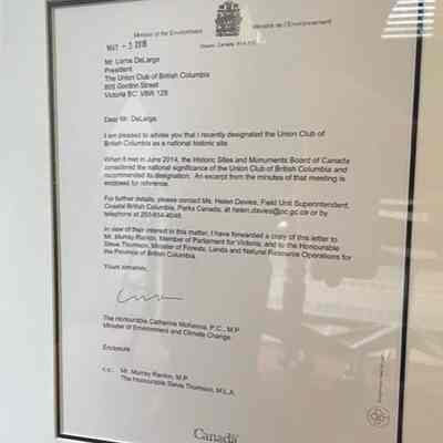Designation of Union Club of B.C. as National Historic Site of Canada