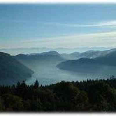 View of the Saanich Inlet and beyond from the Malahat: VancouverIsland.com: Malahat