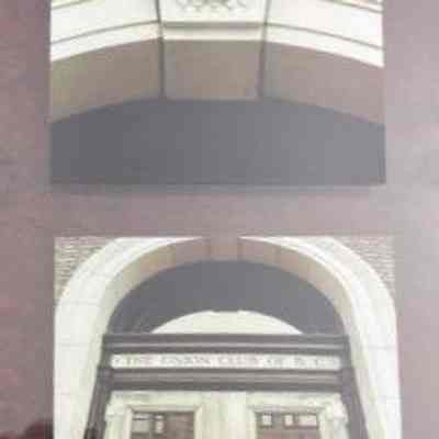 Architectural Detail, Exterior of Union Club, 805 Gordon Street, Victoria B.C.: Nos. 5-6 (Keystone and Main Entrance)