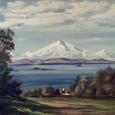 Mt. Baker from Island