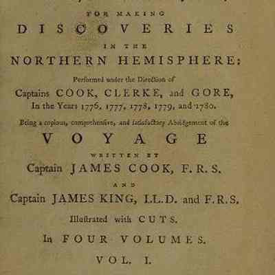 Example of title page from "A voyage to the Pacific Ocean..." Vol. 1 by Cook and King: From Wellcome Library, U.K. - Internet Archive