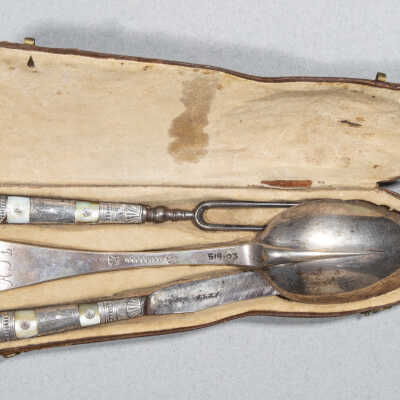 Knife, fork and spoon with case