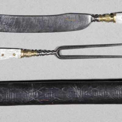 Knife and fork in case
