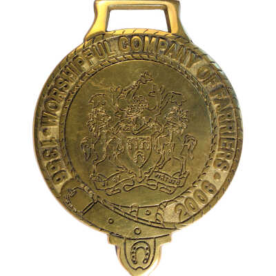 Horse brass commemorating 650th Anniversary of The Farriers’ Company