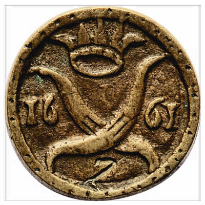Guild of Weavers, Aardenburg, Netherlands, brass token