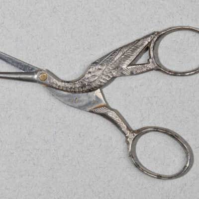Scissors, stork