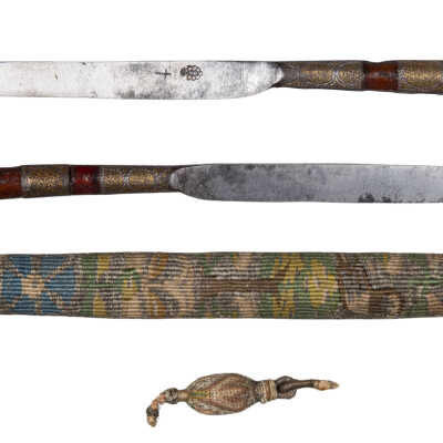 Knives, wedding, pair with case