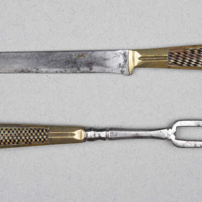 Carving knife and fork.