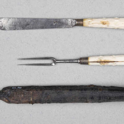 Knife and fork in case