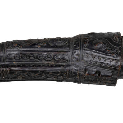 Sheath for knife and spoon (contents missing).