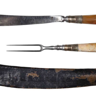 Knife and fork in case