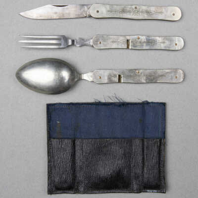 Knife, fork spoon (folding) and case