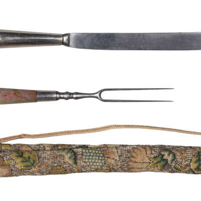 Knife and fork in sheath