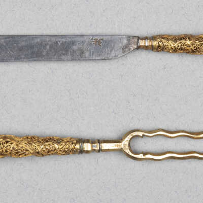 Knife and fork in case