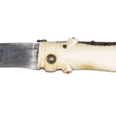 Knife, folding with concealed fork