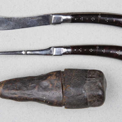 Knife and fork in case