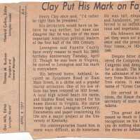 Clay put his mark in Lafayette