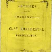 Articles for the Government of the Clay Monumental Association