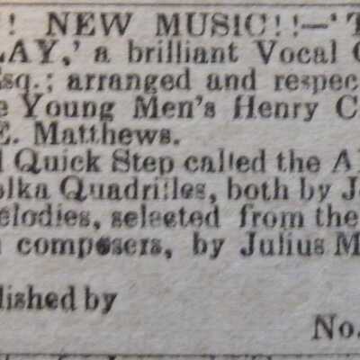 sheet music ad
