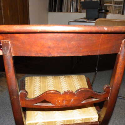 rail of chair A needing reattachement