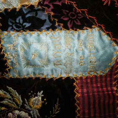 closeup blue ribbon
