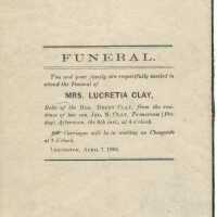 Announcement, Funeral