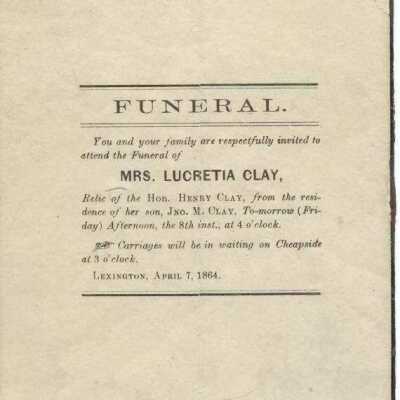Announcement, Funeral
