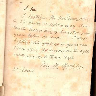baptism notes