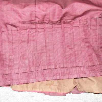pleated ruffle  at bottom