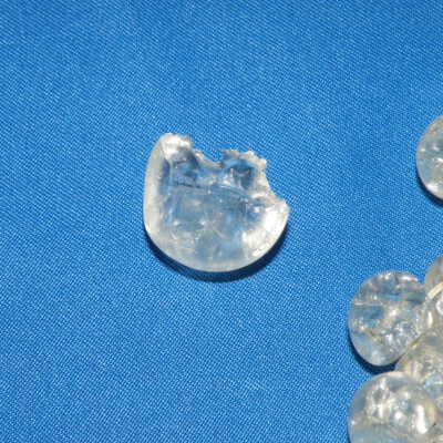 closeup broken bead