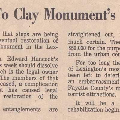 Boost to Clay Monument's Future