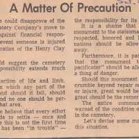 A Matter of Precaution