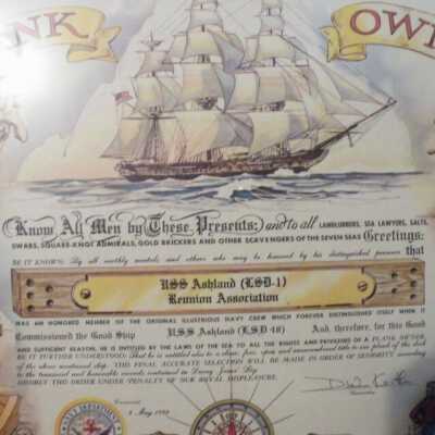 certificate closeup