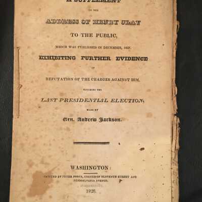 A supplement of the adress of Henry Clay to the public