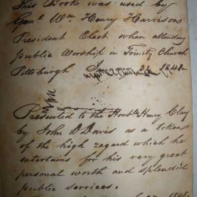 inscription page one