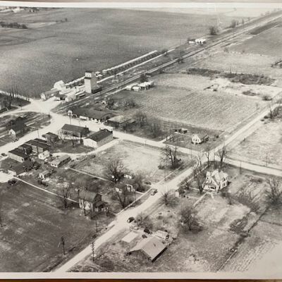 Aerial photo of downtown Village of Hudson