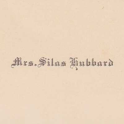 Mrs. Silas Hubbard