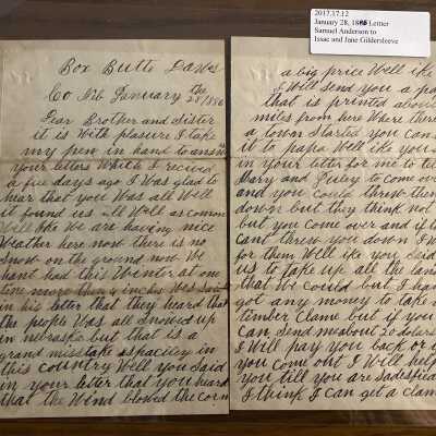 Letter to Isaac and Jane Gildersleeve