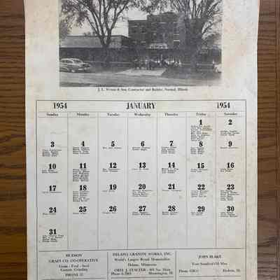 1954 Hudson Calendar