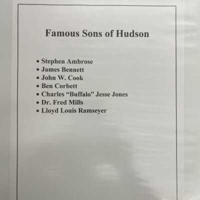 Famous Sons of Hudson - Stephen Ambrose, John W. Cook, Charles "Buffalo" Jones